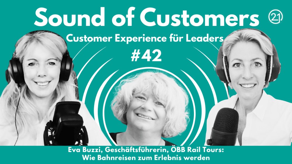 Ein Coverbild von der Podcastreihe Sound of Customer. SOC Episode 42 mit Eva Buzzi zu Gast