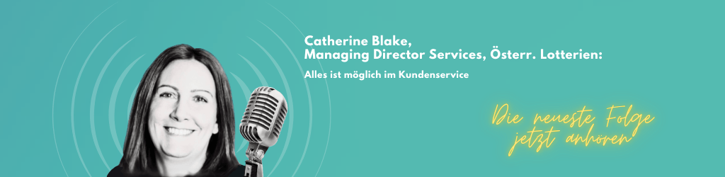 Ein Bannerbild von der Podcastreihe Sound of Customer. SOC Episode 47 mit Catherine Blake zu Gast